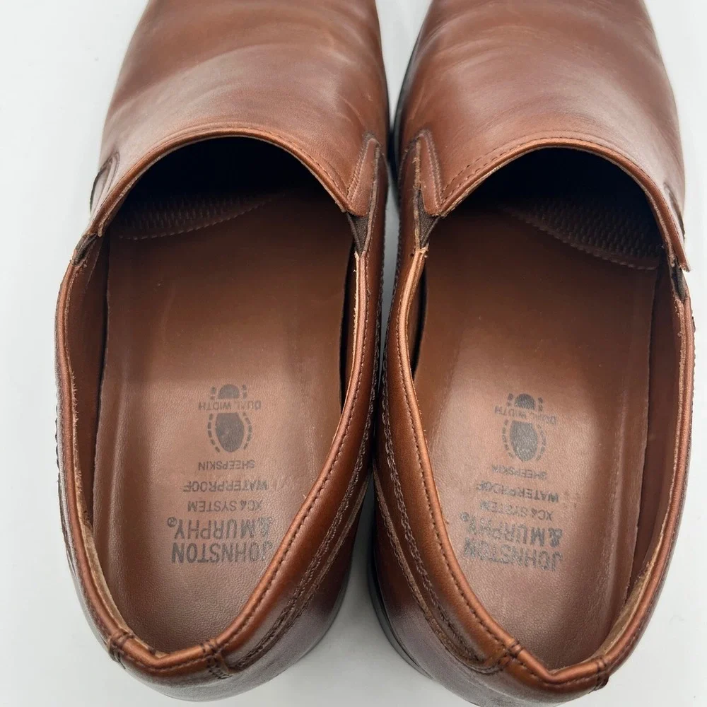 Johnston & Murphy XC4 Stanton Waterproof Leather Slip On Loafers Dress Shoes 12M